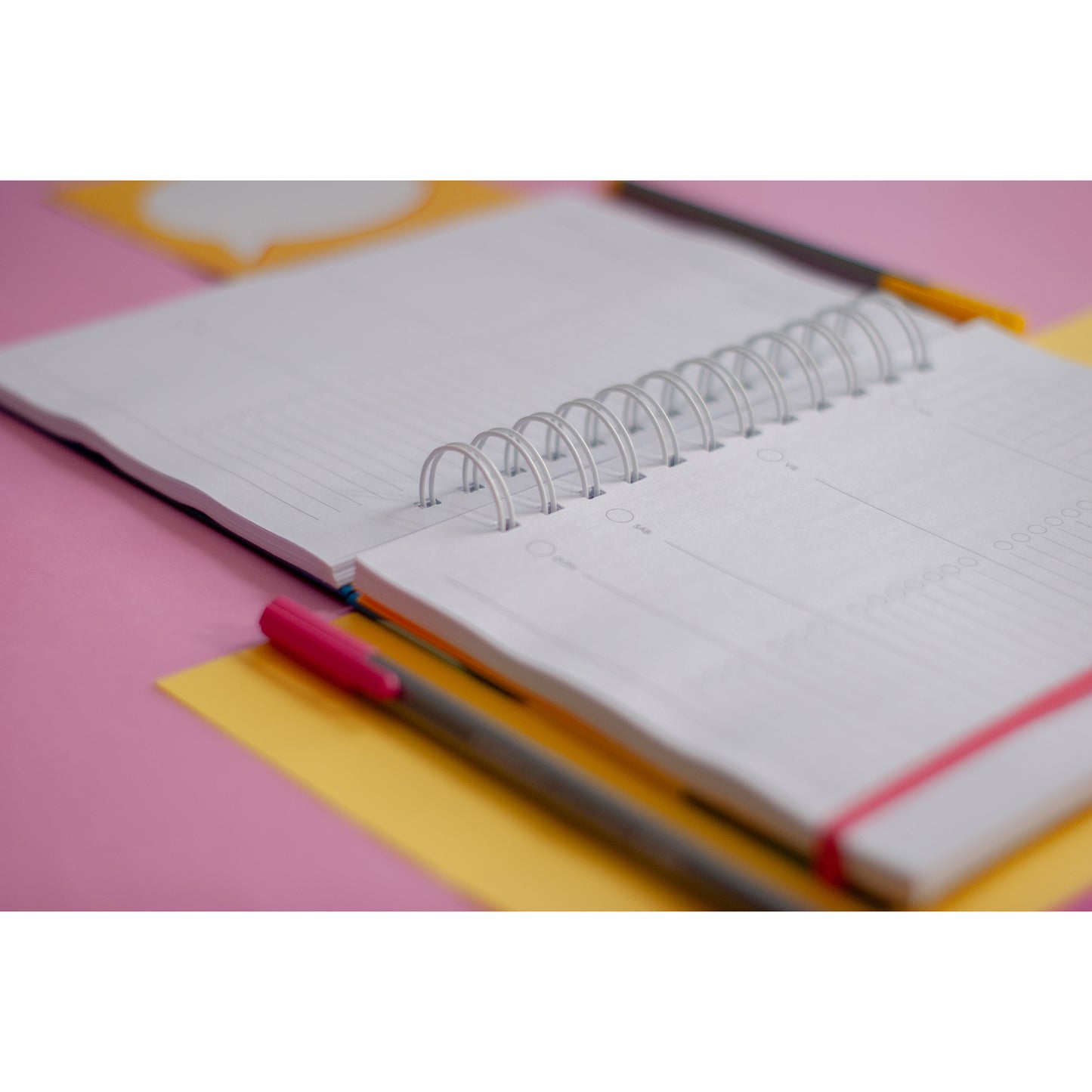 Planner semanal · Flores azul