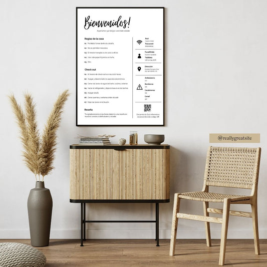 Plantilla editable Canva - Póster bienvenida n° 1