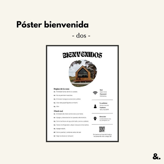 Plantilla editable Canva - Póster bienvenida n° 2
